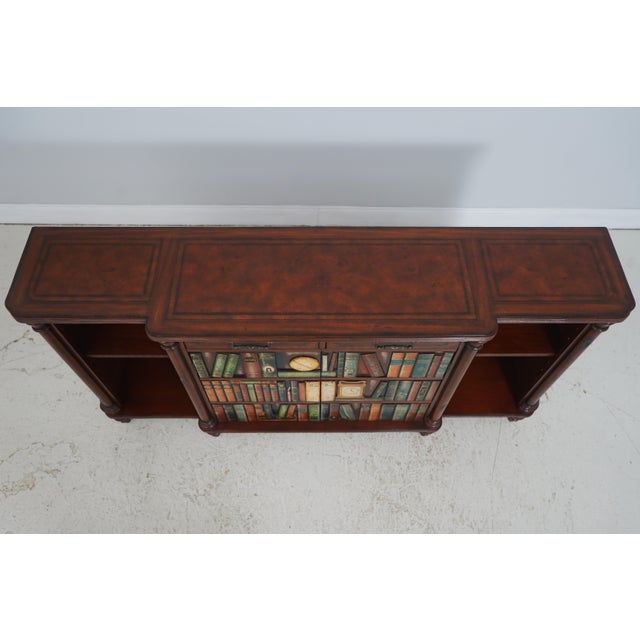 Maitland Smith Mahogany Bookspline Door Bookcase Credenza For Sale - Image 14 of 18