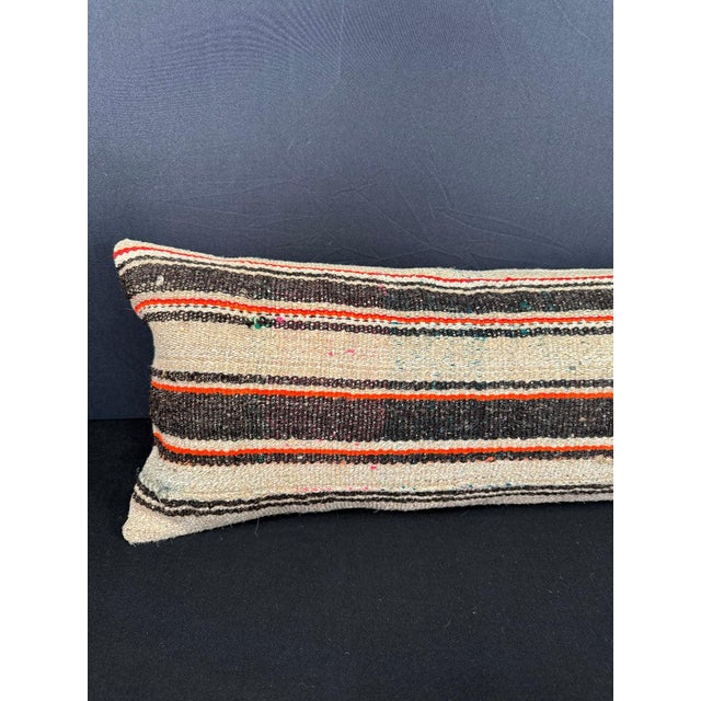 Turkish Hemp Pillow Cushion Natural Beige Brown Cushion Cover 12x46 #30298 Enhance your home decor with our Kilim Pillow...