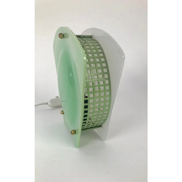 1950s Night Light with Green and White Shades in Plastic, Austria, 1950s For Sale - Image 5 of 10