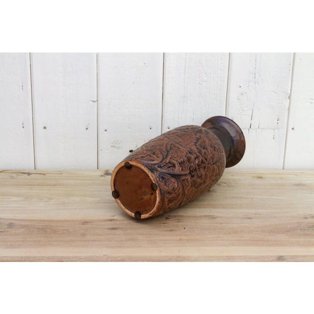 1950s Distressed Brown Thai Vase For Sale - Image 5 of 8