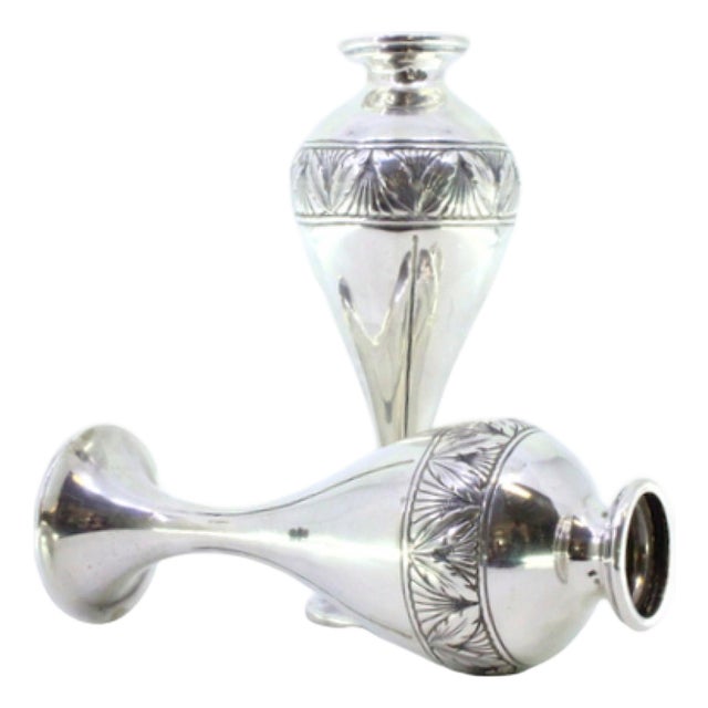 Vases with Raised Bands, Set of 2 For Sale