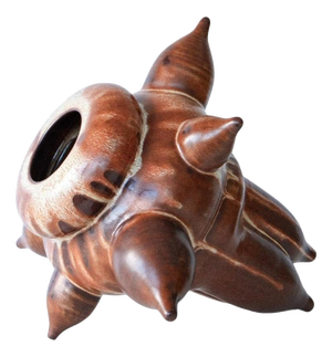 Orbitae Vase in Glazed Iron-Rich Stoneware by Robin Kerr