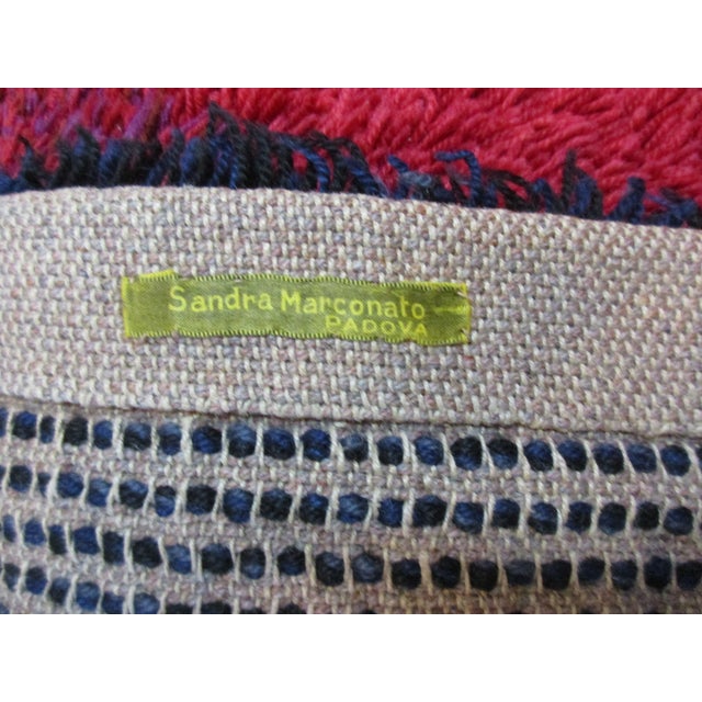 Textile Artistic Rug by Sandra Marconato, 1970 For Sale - Image 7 of 14