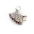 Art Deco 1920s Art Deco Platinum Diamond and Ruby Chastity Belt Knickers Pendant or Charm For Sale - Image 3 of 9