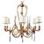 Art Deco Italian Brass Chandelier with Porcelain Insert, 1940 For Sale - Image 13 of 13