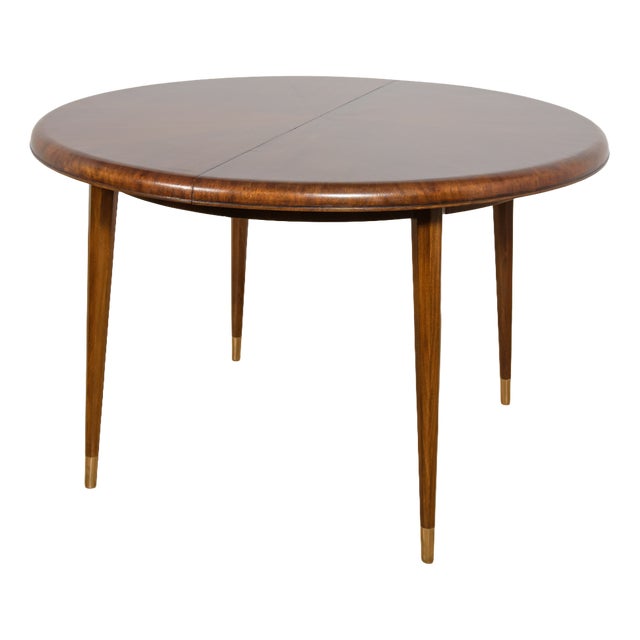 Art Deco Round Extendable Teak Dining Table, France, 1930s For Sale
