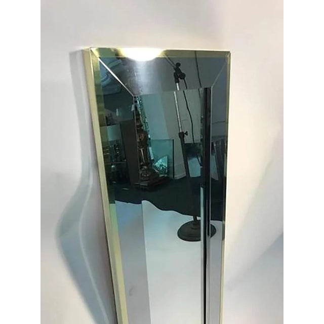 Mid-Century Modern Brass and Chrome Wall Mirror by Design Institute of America For Sale - Image 3 of 9