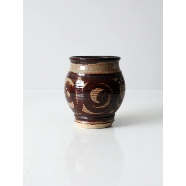 Contemporary Vintage Studio Pottery Mug For Sale - Image 3 of 10