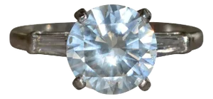 The Harbison Canyon: Antique Platinum Engagement Ring set with 1.90 Carat Diamond with Original Receipt