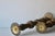 Vintage Altar Size Pierced Brass Floor Candlestick Holders Ornate Reticulated Design Mid Century For Sale - Image 15 of 15