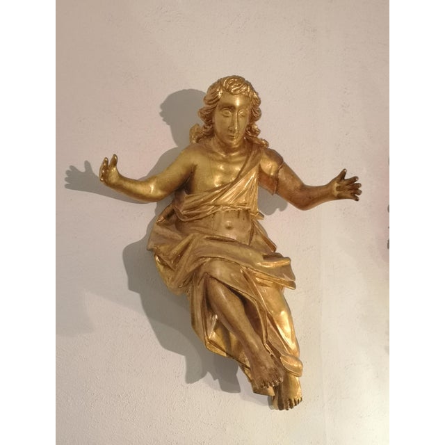 Wood Baroque Angel Statues, 1800s, Gitwood, Set of 2 For Sale - Image 7 of 18