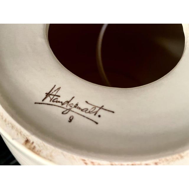 Beige Large Ceramic Table Lamp by Bjorn Wiinblad for Rosenthal Studio Line, 1960s For Sale - Image 8 of 16