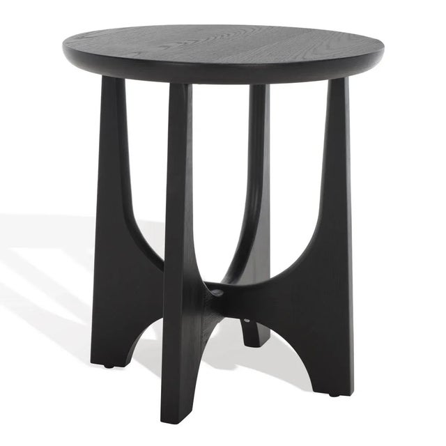 Contemporary Sasha Wood Accent Table - Black For Sale - Image 3 of 9