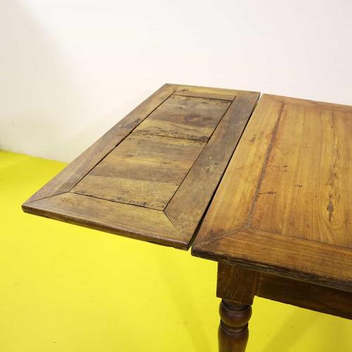 Extendable Wooden Dining Table with Turned Legs For Sale - Image 10 of 11