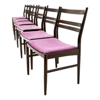 Dining Chairs in Dark Stained Beech in the style of Niels Otto Moller, 1960s, Set of 6 For Sale