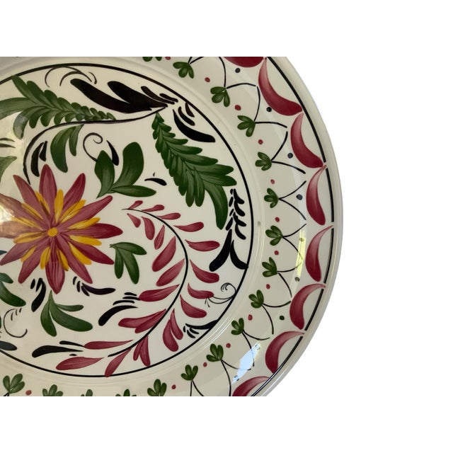 Ceramic Rare Vintage Portmeirion "Welsh Dresser" 12-Inch Chop Plate Round Serving Platter England 1992-2000 For Sale - Image 7 of 8