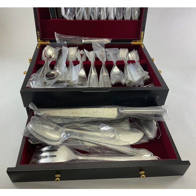 Silver 1980s Silver Partial Cutlery Set of 89 Pieces With Storage Dubarry For Sale - Image 8 of 18
