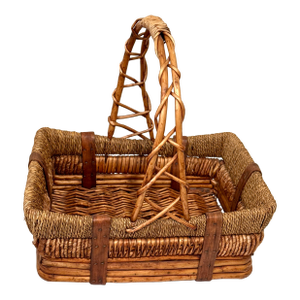 Vintage Wicker & Rattan Basket