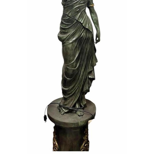 Art Deco Table Lamps in Bronze, Set of 2 For Sale - Image 4 of 6