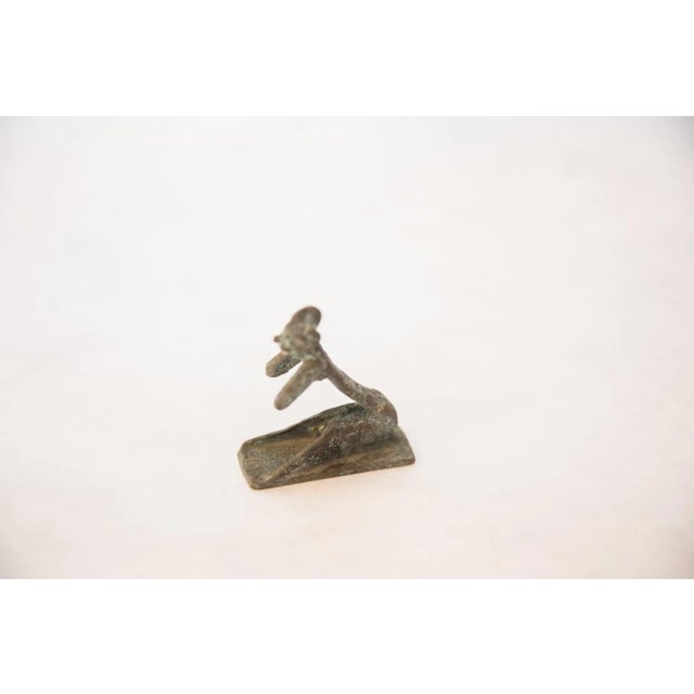 Mid 20th Century Vintage African Oxidized Copper Person Posing For Sale - Image 5 of 6