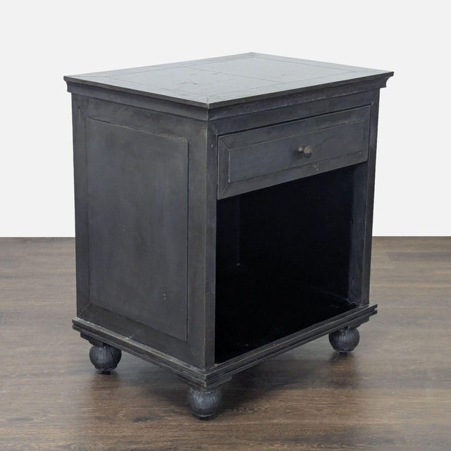 Wood and metal construction in a dark espresso finish. Brand: Restoration Hardware. Original Price: $750. Dimensions (in):...