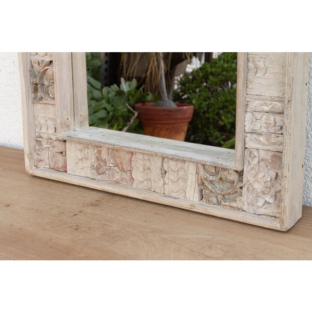 Contemporary 34" Reclaimed Carved Patch Work Mirror For Sale - Image 3 of 7