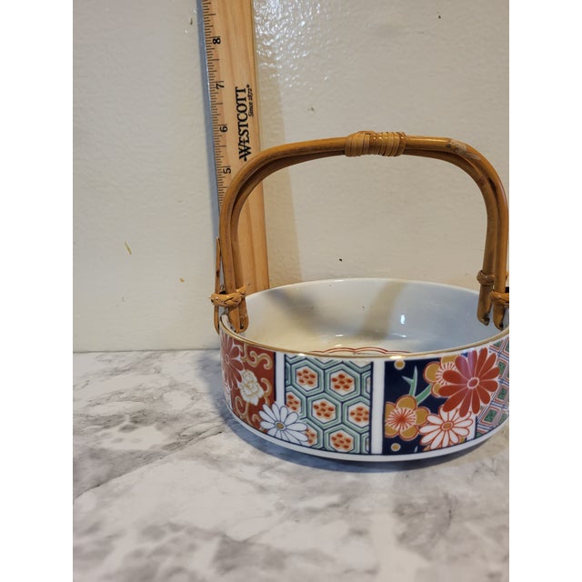 Vintage Japanese Imari Porcelain Serving Bowl For Sale - Image 9 of 10