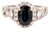 Diamond Sapphire Ring 6.5 18k Gold 2.62 TCW Women Certified For Sale