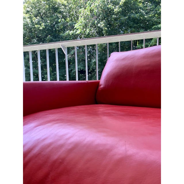 Red Mid-Century Leather Armchair from Rolf Benz, 2000s For Sale - Image 8 of 18