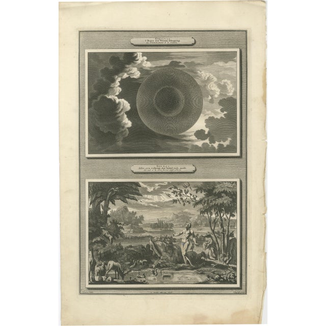 Black Pieter Mortier, Creation of the World & Genesis Scenes, 1700s, Engraving, Set of 3 For Sale - Image 8 of 10