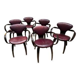 1980 Mid-Century Modern Dining Chairs - Set of 6 For Sale