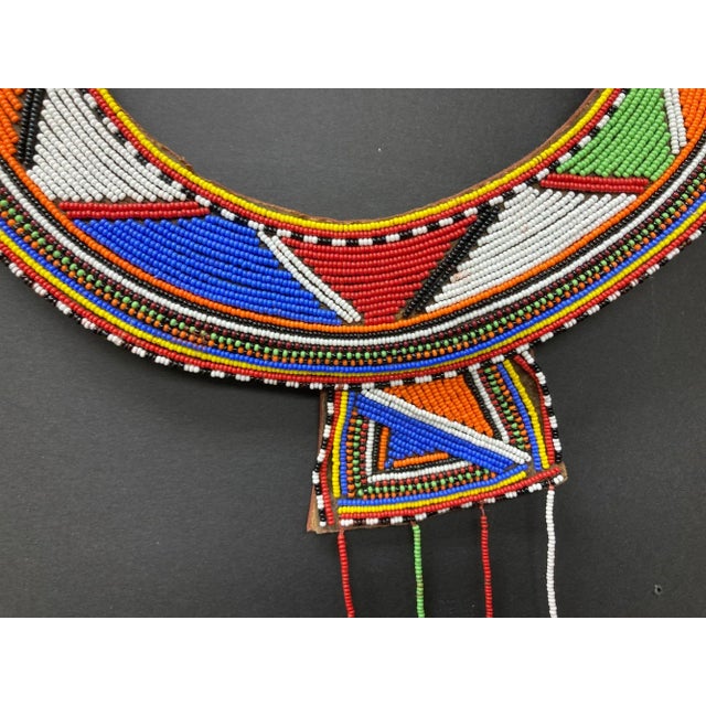 Late 20th Century African Masai Beaded Traditional Artifact Wall Decor For Sale - Image 5 of 12