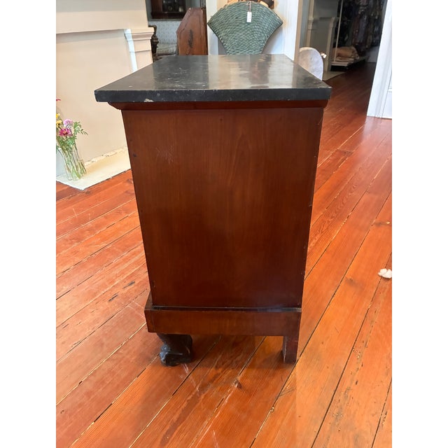 French Early 19th Century Petite Empire Commode on Paw Feet For Sale - Image 3 of 11