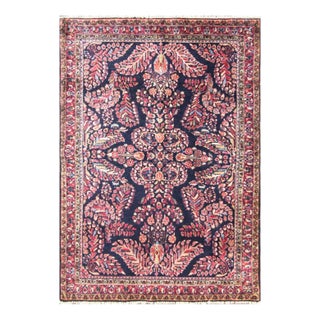 Antique Persian Mohajeran Sarouk Rug, 3'5" X 4'11" For Sale