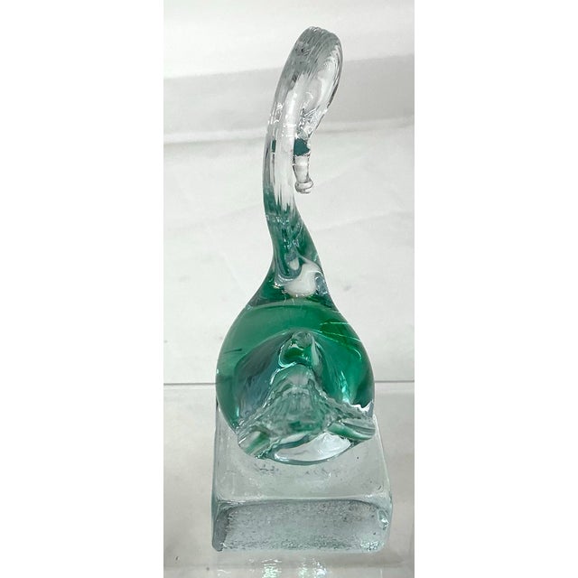 Glass Small Murano Glass Swan Figurine For Sale - Image 7 of 8