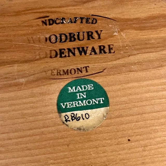 Vintage Woodbury Woodworks Bowl For Sale - Image 4 of 4