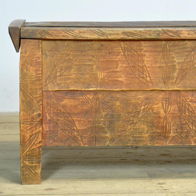 Brown Antique Shepherd's Chest, 1850s For Sale - Image 8 of 14