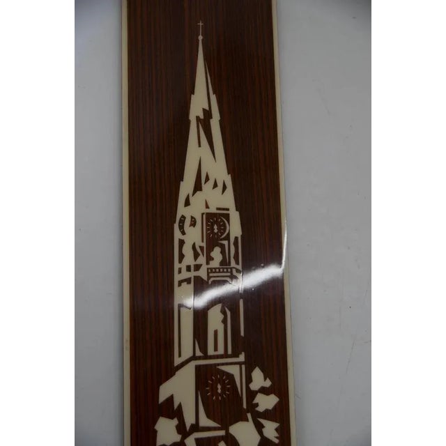 Veneer Image of Church Tower, 1960s For Sale - Image 12 of 13
