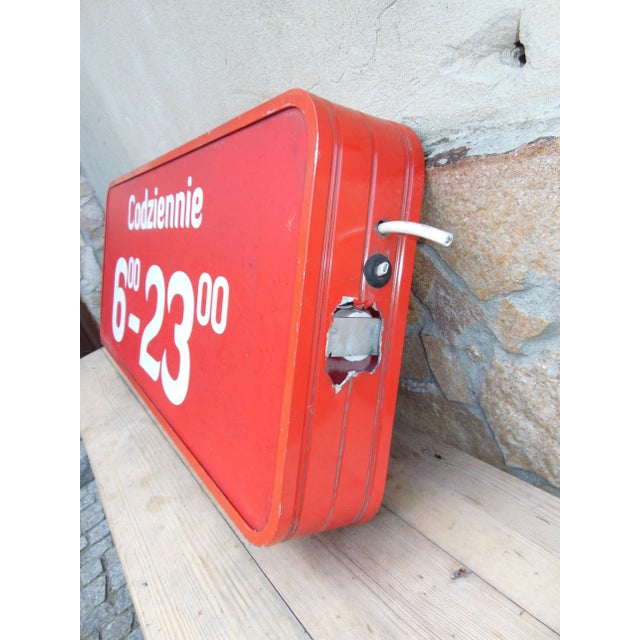 1980s Industrial Double-Sided Neon Sign, 1980s For Sale - Image 5 of 7