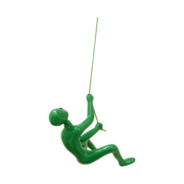 Green Climbing Man Wall Art For Sale