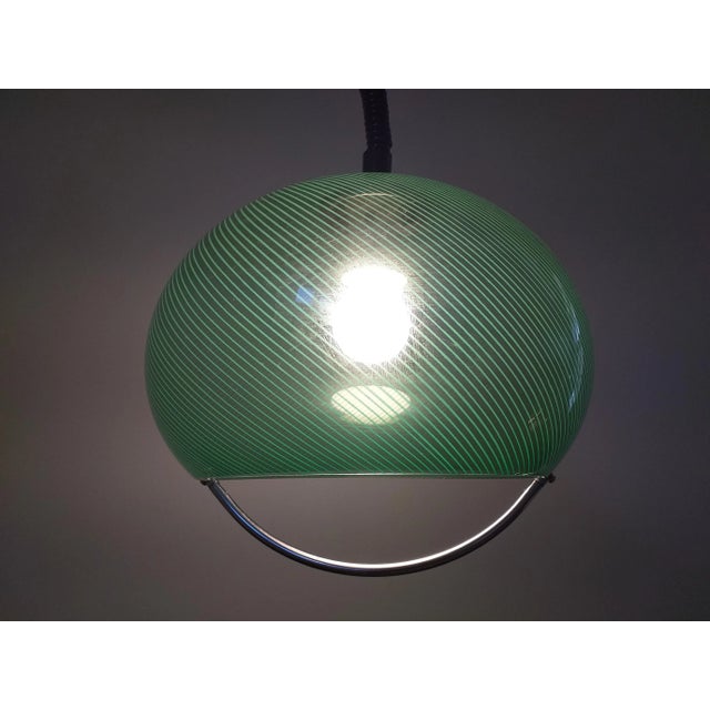 Green Mid-Century Meblo Pendant Lamp from Guzzini, Italy, 1970s For Sale - Image 8 of 11