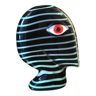 Murano Glass Portrait Bust "Il Volto" by Mario Badioli & Robert Scherer For Sale