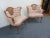 French Louis XV Style Carved Fruitwood Tufted Fireside Chairs - a Pair For Sale - Image 3 of 10
