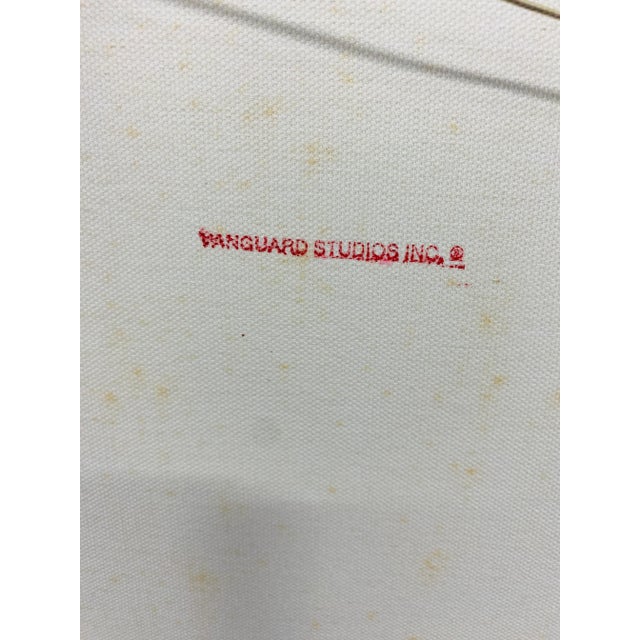 Vintage Lee Reynolds for Vanguard Studios "Asian Sunrise" Pagoda Painting For Sale - Image 10 of 12