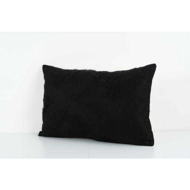 Mid-Century Modern Turkish Siirt Blanket Lumbar Cushion Cover For Sale - Image 3 of 4