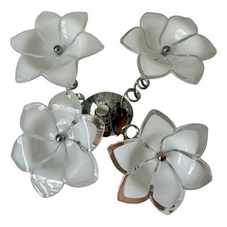 Cloe Wall Lamp in White Murano Glass, 2004, Set of 2 For Sale