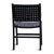 2020s Black Woven Leather Teak Dining Chair For Sale - Image 5 of 5