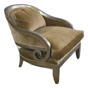 Marge Carson Extra Wide Curved Arm Accent Chair