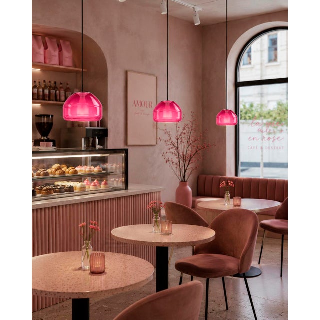 Contemporary Rose Blown Glass Pendant Light by Artem Zakharchenko-Halytskyi For Sale - Image 3 of 5