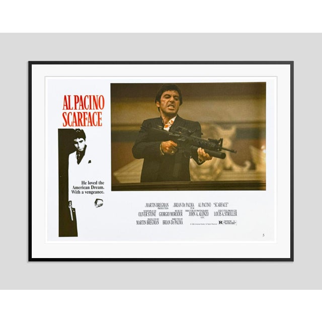 Scarface 1983 Original Vintage Cinema Lobby Card Framed In Black 8x11" inches / 20x28 cm paper size 15x18" inches / 38x46...